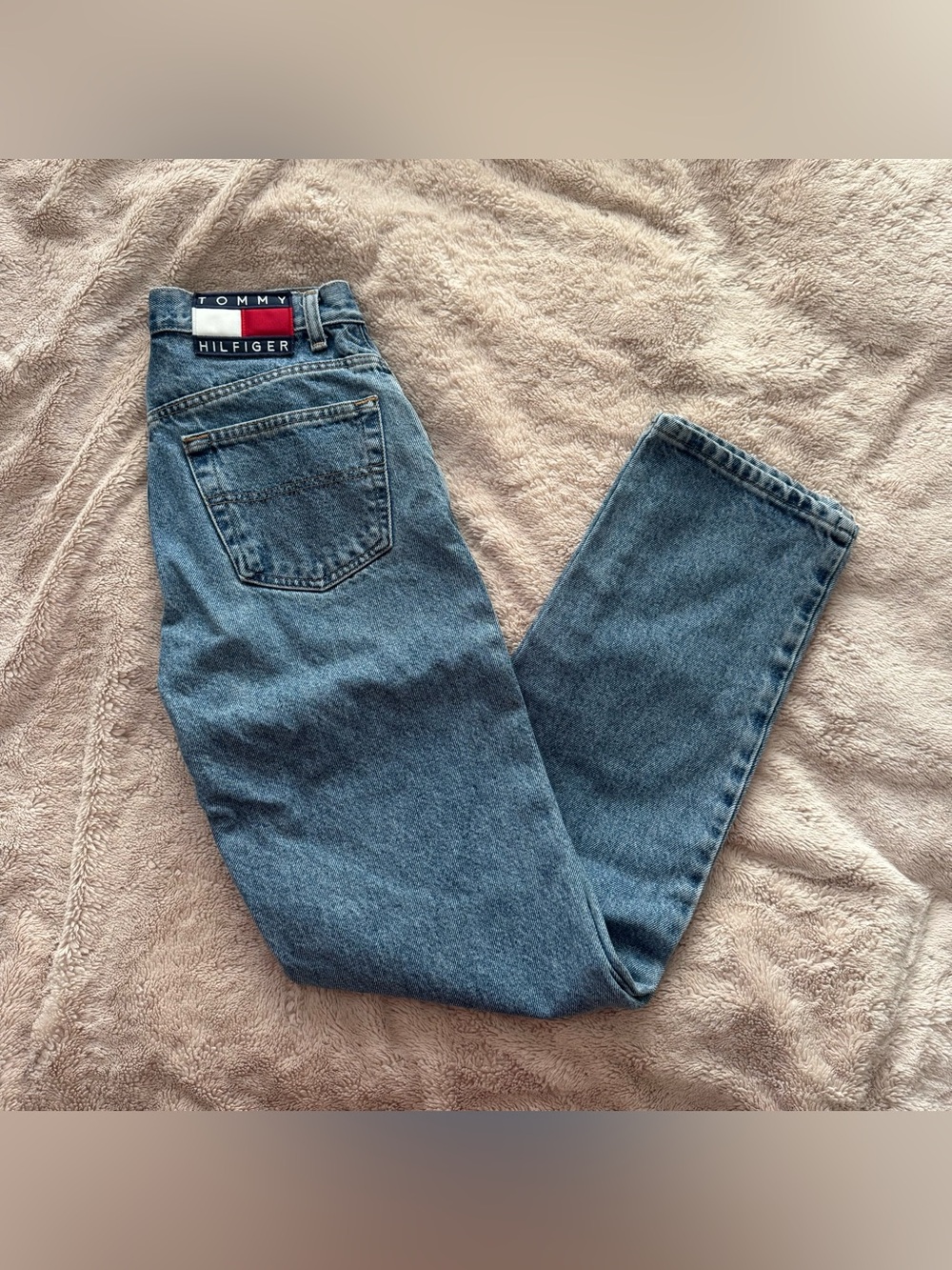 Tommy Hilfiger Vintage blue denim jeans pants high rise 26 small